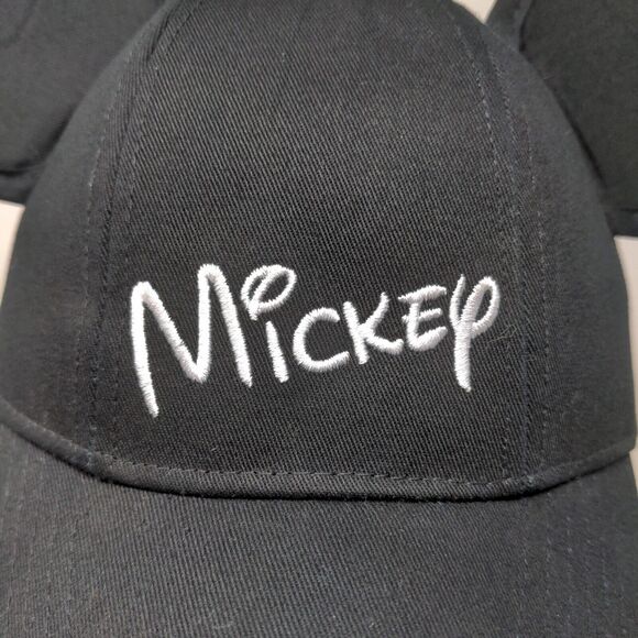 Disney Men's Snapback Mickey Ears Hat Black Adjustable 100% Cotton - Picture 4 of 12